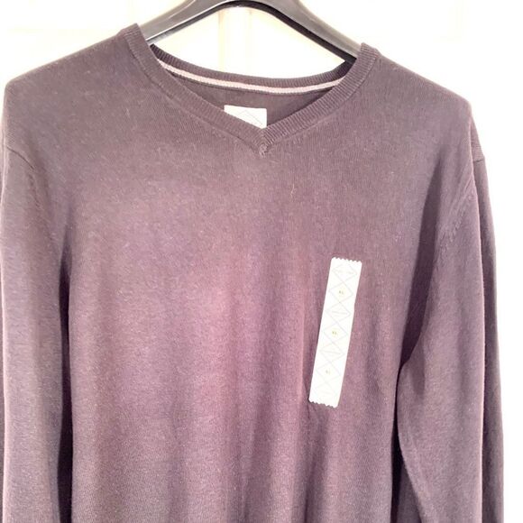 BLACK SAINT JOHN BAY V-NECK SWEATER SIZE-XL - Picture 2 of 5